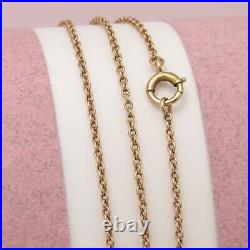 Antique Art Deco 10k Yellow Gold 1mm Cable Chain 19 Necklace