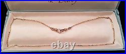 Antique Art Deco 14K Rose GF DAINTY TUBULAR BAR LINK Watch Chain NECKLACE #631