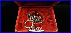 Antique Art Deco 18K & 14K ROSE GF ETERNITY LINK Watch Chain NECKLACE (19) #582