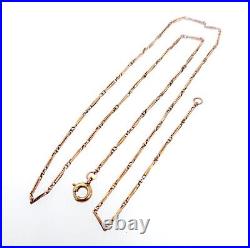 Antique Art Deco 1920's 14k Rose Gold Bar Link 18 Chain