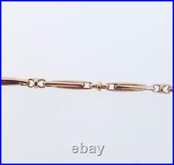 Antique Art Deco 1920's 14k Rose Gold Bar Link 18 Chain