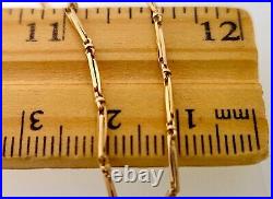 Antique Art Deco 1920's 14k Rose Gold Bar Link 18 Chain