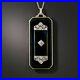 Antique Art Deco 925 Sterling Silver Necklace Pendant Black Enamel With Chain