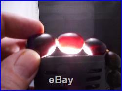 Antique Art Deco Cherry Amber Bakelite Bead Necklace 67 grams, 32 ins Long