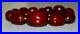 Antique Art Deco Cherry Amber Bakelite Necklace. Marbled Beads