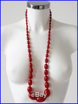 Antique Art Deco Cherry Amber Marbled Bakelite Beads 100gm