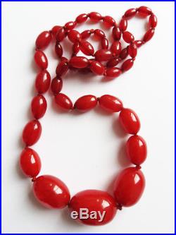 Antique Art Deco Cherry Amber Marbled Bakelite Beads 100gm