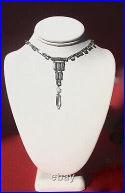 Antique Art-Deco Crystal Choker/Necklace/Wedding/Boho/Shabby Chic