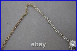 Antique Art Deco Crystal Open Back Princess Riviera Necklace 12k Gf Silver Tone