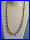 Antique Art Deco Crystal Sterling Silver Necklace Rivière Cut Faceted Rock Quart