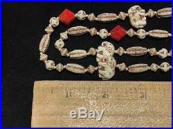 Antique Art Deco Czech Glass Elephant Egyptian Revival Necklace Neiger Beads VTG