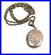 Antique Art Deco Era Etched Sterling Silver Locket Necklace