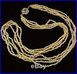Antique Art Deco Era Four Strand Seed Pearl Necklace