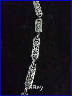 Antique Art Deco Filigree Necklace