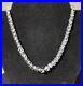 Antique Art Deco Graduated Cut Genuine Rock Crystal Necklace With Sterling Clasp