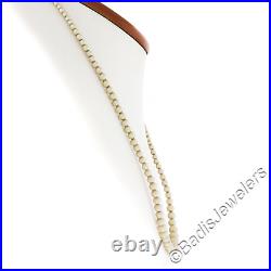 Antique Art Deco Graduated Pearl Strand Necklace with 14k Gold Filigree Clasp