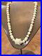 Antique Art Deco Hand Carved Cream Bead Choker 20 Necklace Unique Euc