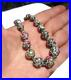 Antique Art Deco Murano Wedding Cake Foil Lava Venetian Glass Bead Necklace RARE