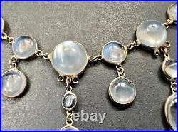 Antique Art Deco Necklace 1930's moonstone 9 karat 375 Yellow Gold (not singed)