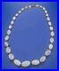 Antique Art Deco Opaline Opalescent Graduated Czech Glass Bead Necklace 19 VGVC