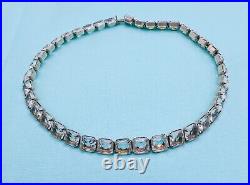 Antique Art Deco Rivere Choker Necklace Sterling Silver Signed H&H Extremely Rar