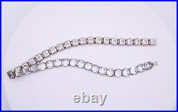 Antique Art Deco Rivere Choker Necklace Sterling Silver Signed H&H Extremely Rar