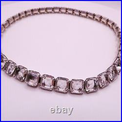 Antique Art Deco Rivere Choker Necklace Sterling Silver Signed H&H Extremely Rar