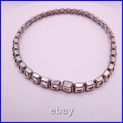 Antique Art Deco Rivere Choker Necklace Sterling Silver Signed H&H Extremely Rar