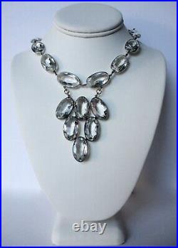 Antique Art-Deco Rock Crystal Quartz Necklace/Boho