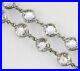 Antique Art Deco Sterling Silver Bezel set Crystal Rhinestone Necklace 16L