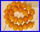 Antique Art Deco Tangerine Bakelite Plastic Big Bead Necklace