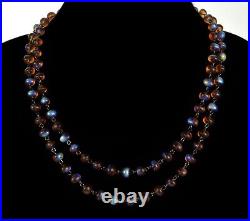 Antique Art Deco Wmf Myra Glass Sterling Necklace Signed Germany C. 1920