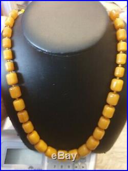 Antique Art Deco amber Bakelite Necklace 46 grmes