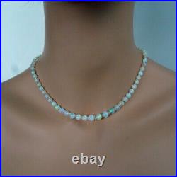 Antique Art Deco opal necklace opals rock crystal 18k gold diamond France (7319)