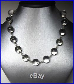 Antique Art Deco pools of light crystal quartz beads necklace 16