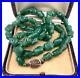 Antique Chinese Export Old Art Deco Necklace Carved Jade Nuggets Beads Graduated