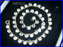 Antique Edwardian Open Back Diamond Paste Vintage Bezel Riviere Bridal Necklace