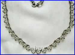 Antique Edwardian Open Back Diamond Paste Vintage Bezel Riviere Necklace