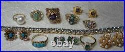 Antique Etruscan Garnet Necklace 14K Gold Bohemian Art Deco Belle Epoque Wedding
