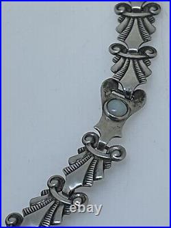 Antique FELCH & COMPANY PRE 1945 STERLING SILVER REPOUSSÉ ART DECO NECKLACE