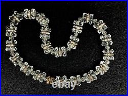 Antique Germany Signed Drgm Reg 28 Art Deco Rare Necklace Flat Rock Crystals