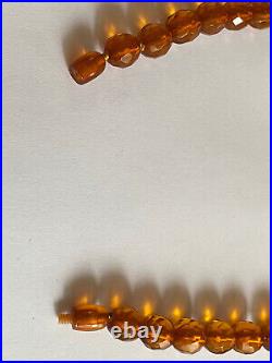 Antique Rare Amber Cognac Art Deco Beads Natural Necklace 40gr