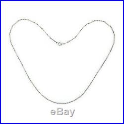 Antique Vintage Art Deco 10k White Gold Chinese Fancy Link Chain Womens Necklace