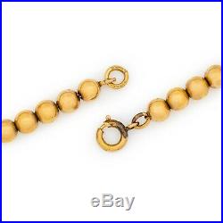 Antique Vintage Art Deco 12k Gold Filled GF Graduated Beaded Bead Chain Necklace