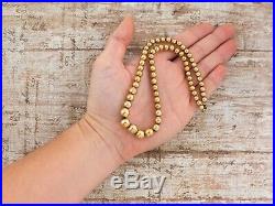 Antique Vintage Art Deco 12k Gold Filled GF Graduated Beaded Bead Chain Necklace