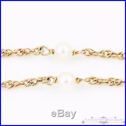 Antique Vintage Art Deco 14k Gold Bohemian Garnet Seed Pearl Lavaliere Necklace