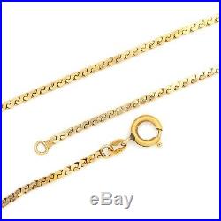 Antique Vintage Art Deco 14k Yellow Gold Fancy Link Slider 20 L Chain Necklace