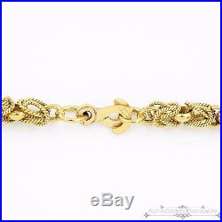 Antique Vintage Art Deco 18k Gold Enamel Heavy 4 mm Thick Slider Womens Necklace