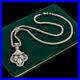 Antique Vintage Art Deco Silver Plated Fleur De Lis Snake Chain Necklace 53.8g