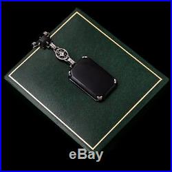 Antique Vintage Art Deco Sterling Silver Marcasite Black Onyx Lavaliere Necklace